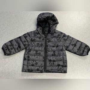 GAP Disney Black Baby Puffer Jacket—12–18M